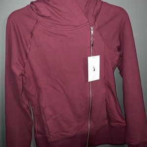 Burgundy Nike zip up fleece